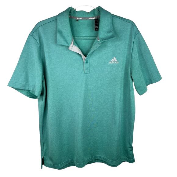 Adidas Mens Golf Polo Shirt Large Green - Picture 1 of 15